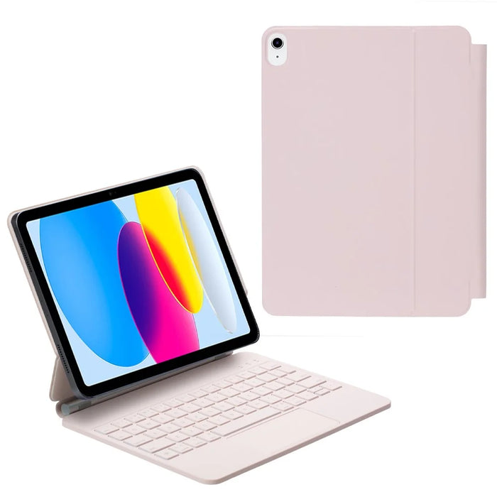 P109 for iPad Air 11 (2026) / (2025) / (2024) / Air (2022) / (2020) / Pro 11 (2022) / (2021) / (2020) / (2018)  Magnetic Magic Keyboard with Touchpad Bluetooth-Compatible Keyboard - Pink - 1