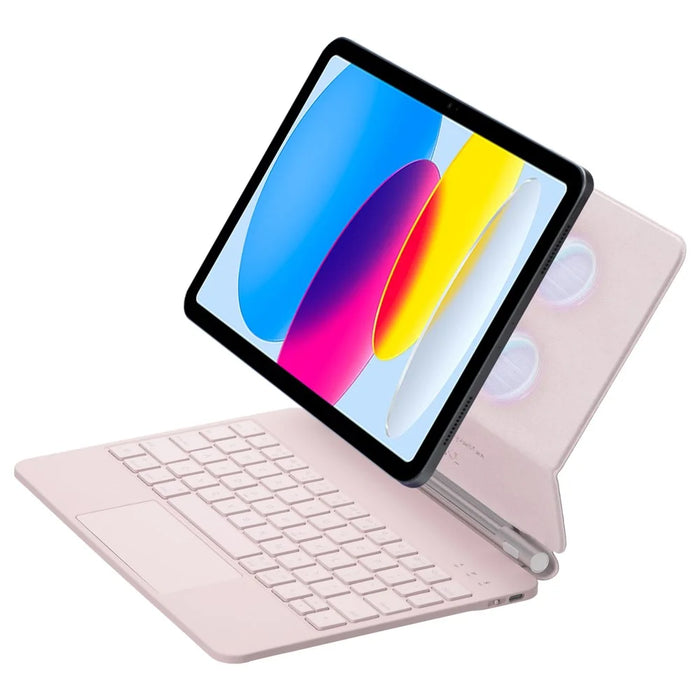 P109 for iPad Air 11 (2026) / (2025) / (2024) / Air (2022) / (2020) / Pro 11 (2022) / (2021) / (2020) / (2018)  Magnetic Magic Keyboard with Touchpad Bluetooth-Compatible Keyboard - Pink - 3