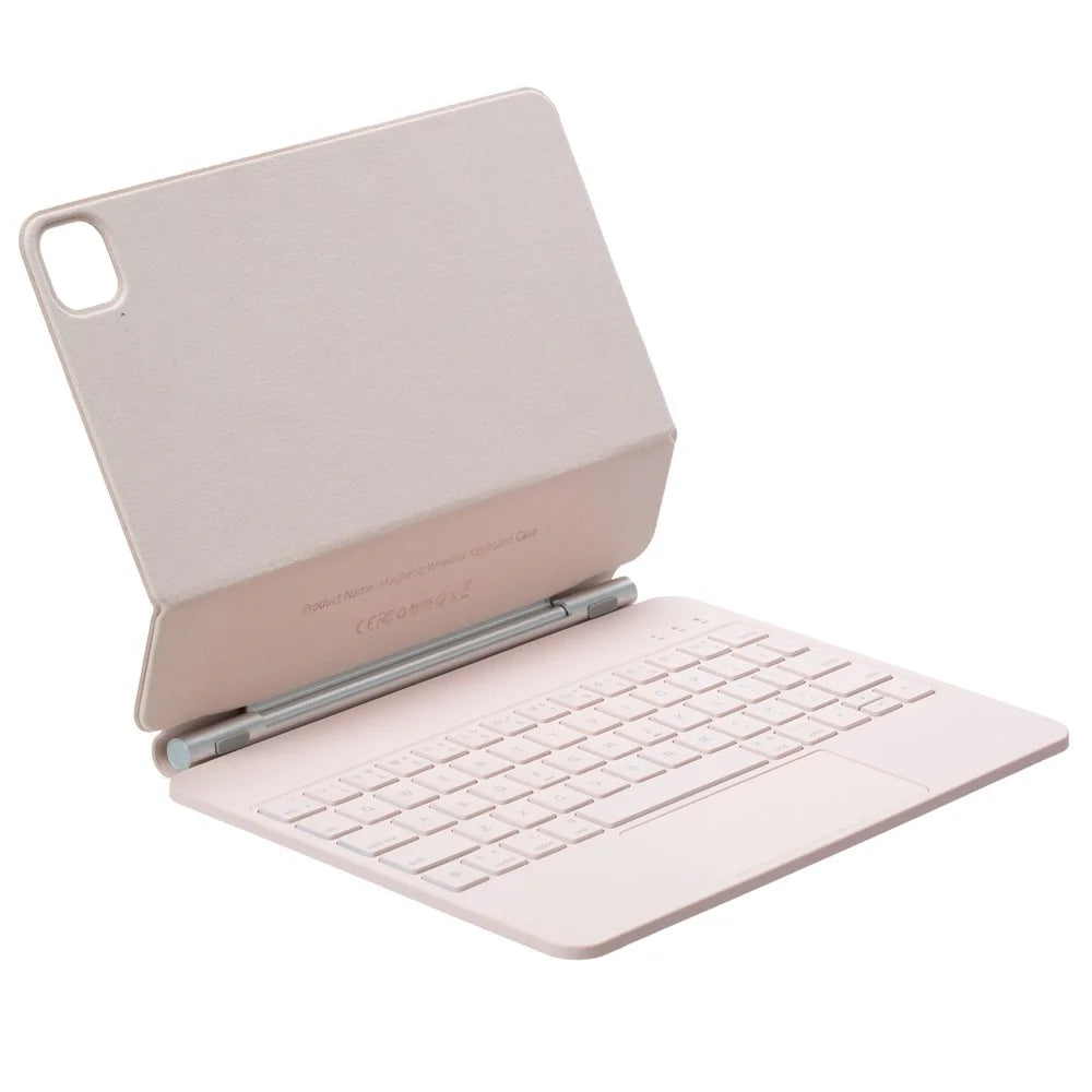 For iPad (2025)  /  10.9 (2022) Magnetic Magic Keyboard with Touchpad Bluetooth-Compatible Keyboard - Pink - 2