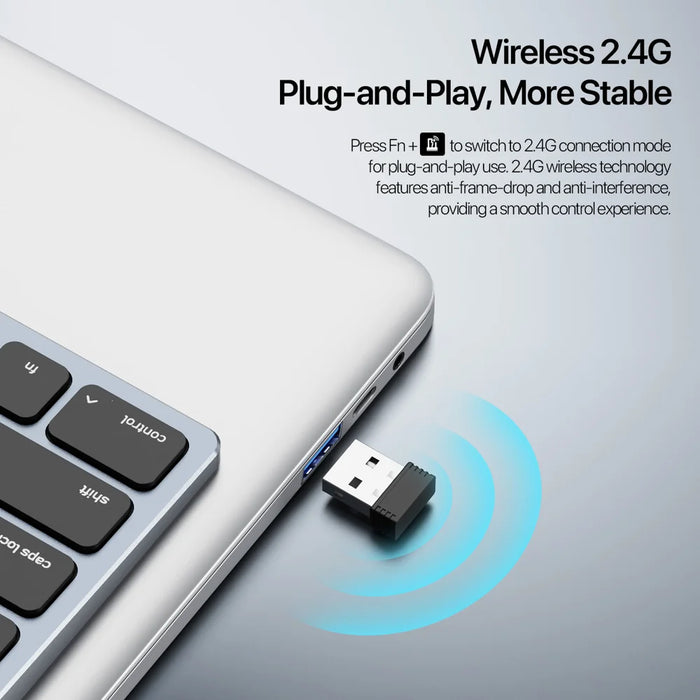 DUX DUCIS Aluminum Alloy Wireless Keyboard With TouchPad   LK Pro Series Aluminum Alloy Wireless Keyboard With TouchPad for Laptops/Tablets/Phones - Black - 6