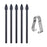 For Samsung Galaxy Tab S10 Series / Tab S9 Series Stylus Pressure Sensitive Pen with 5 Pen Tips (without Logo) - Dark Grey - 4