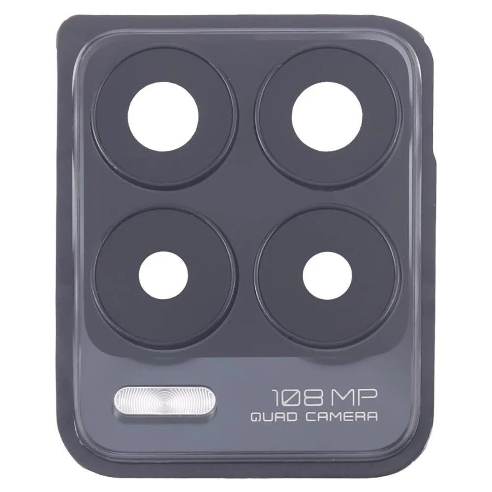 For Realme 8 Pro OEM Back Camera Lens Holder Cover with Glass Part (Without Logo) - Black - 1