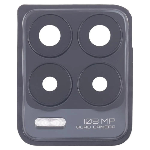 For Realme 8 Pro OEM Back Camera Lens Holder Cover with Glass Part (Without Logo) - Black - 1