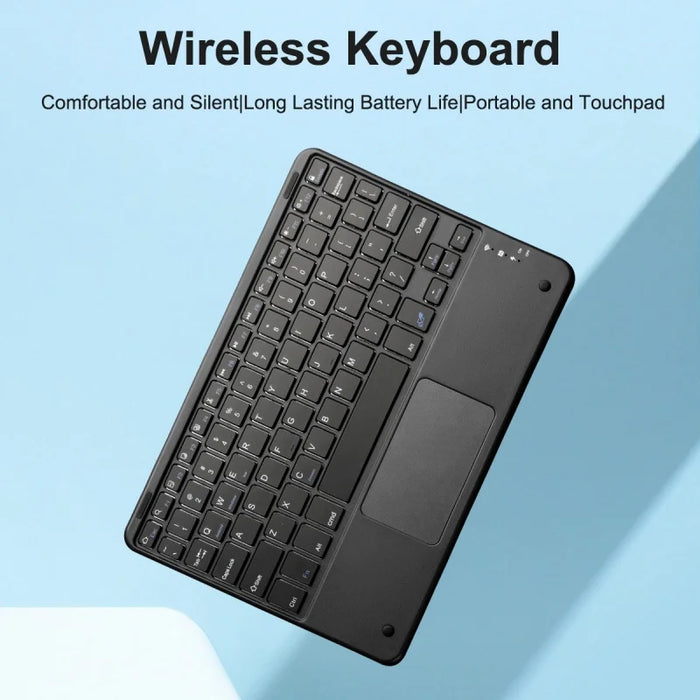 Ultra Thin Wireless Keyboard Magnetic Bluetooth-compatible 5.2 Keyboard with Smart Gesture Control Touchpad - Black - 2