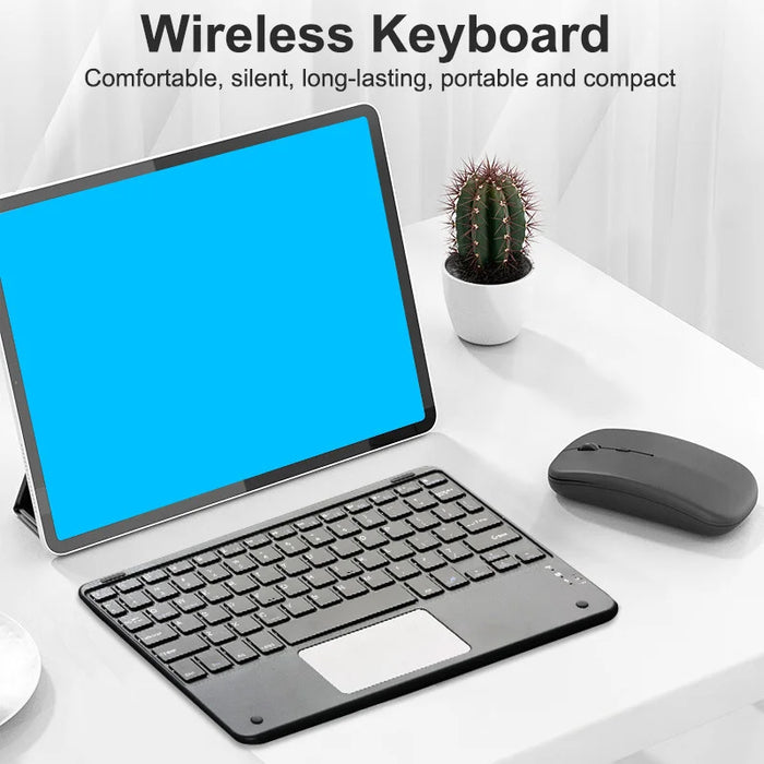 Ultra Thin Wireless Keyboard Magnetic Bluetooth-compatible 5.2 Keyboard with Smart Gesture Control Touchpad - Black - 3