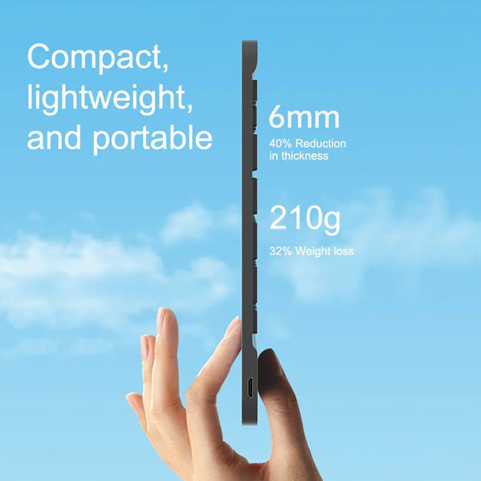 Ultra Thin Wireless Keyboard Magnetic Bluetooth-compatible 5.2 Keyboard with Smart Gesture Control Touchpad - Black - 7