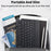 Ultra Thin Bluetooth-compatible Keyboard Quiet Typing Wireless Keyboard for Home Office - Black - 4