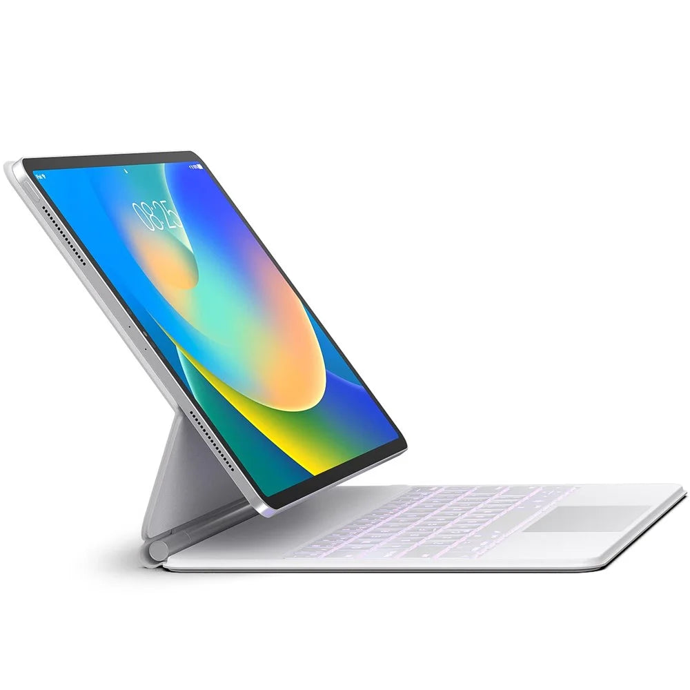 HB354 Magnetic Floating Bluetooth-compatible Keyboard Case with Backlit for iPad Air 11 (2026) / (2025) / (2024) / iPad Pro 11 (2022) / (2021) / (2020) / (2018) / iPad Air (2022) / (2020) - White - 1