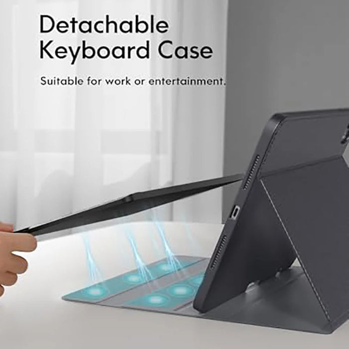 WR030 For iPad Pro 13 (2025)  /  (2024) 7-color Backlit Magnetic Detachable Wireless Bluetooth-compatible Keyboard Case with Touchpad - 3