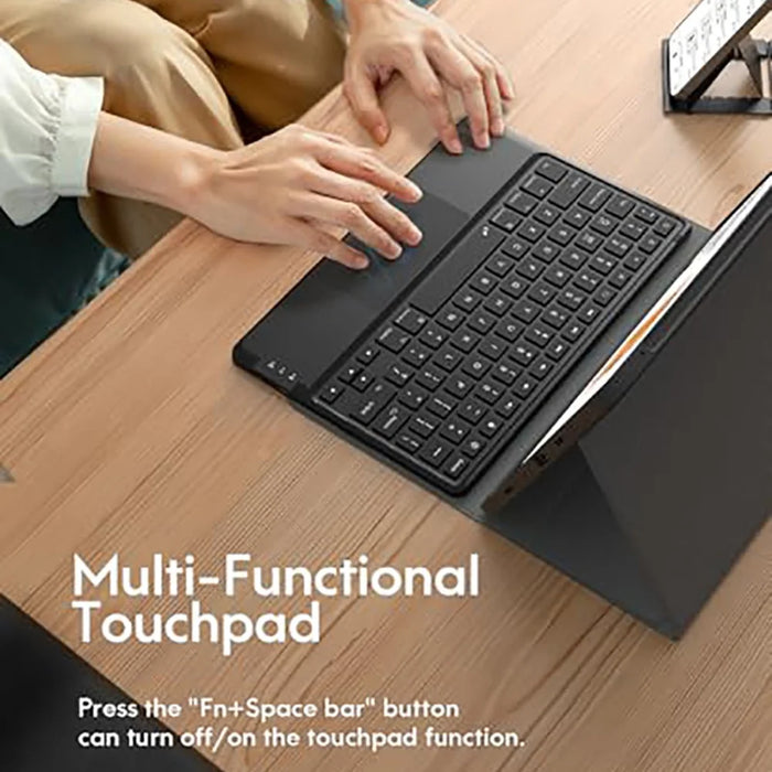 WR030 For iPad Pro 13 (2025)  /  (2024) 7-color Backlit Magnetic Detachable Wireless Bluetooth-compatible Keyboard Case with Touchpad - 5