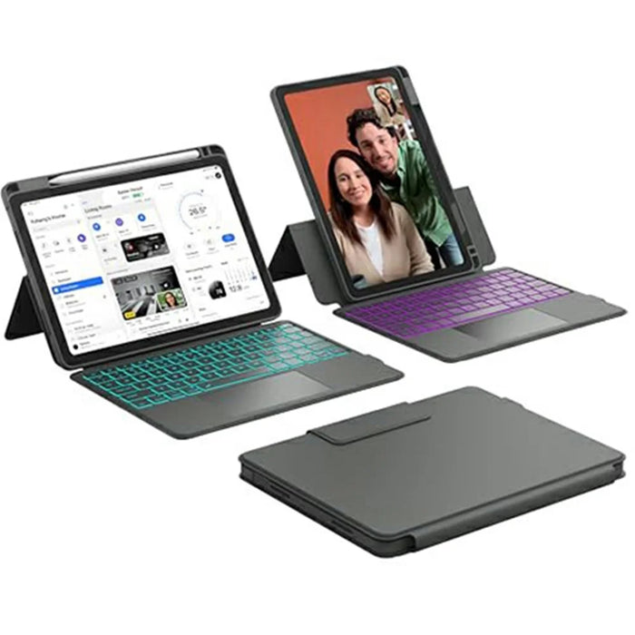 WR303 For iPad (2025) / iPad 10.9 (2022) Magnetic Keyboard Case with Touchpad / Backlit, Detachable Keyboard Tablet Cover - 1