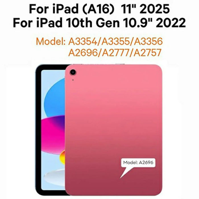 WR303 For iPad (2025) / iPad 10.9 (2022) Magnetic Keyboard Case with Touchpad / Backlit, Detachable Keyboard Tablet Cover - 7