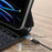 For iPad (2025) Smart Auto Wake/Sleep Magnetic Bluetooth-compatible Keyboard Stand Case with Backlit - White - 5