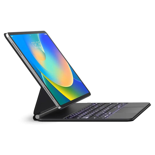 HB358 Magnetic Floating Bluetooth-compatible Keyboard Case with Backlit for iPad Air 13 (2026) / (2025) / (2024) /  iPad Pro 12.9 (2022) / (2021) / (2020) / (2018) - Black - 1