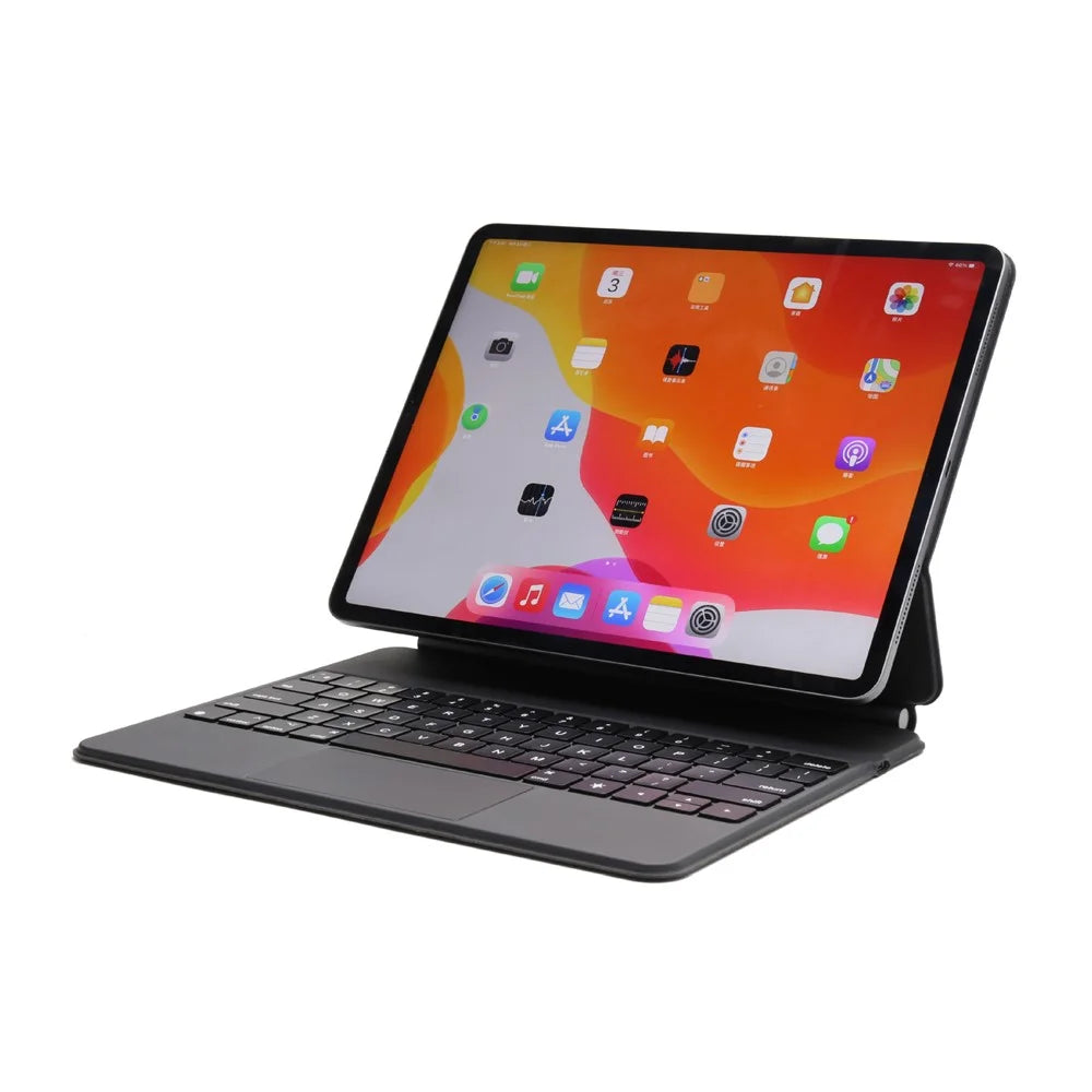 HB358 Magnetic Floating Bluetooth-compatible Keyboard Case with Backlit for iPad Air 13 (2026) / (2025) / (2024) /  iPad Pro 12.9 (2022) / (2021) / (2020) / (2018) - Black - 3