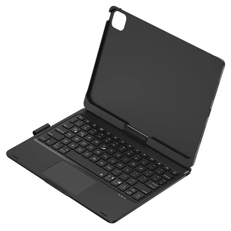 Bluetooth-compatible Touchpad Keyboard for iPad Pro 11 (2025) / (2024)//iPad Air 11 (2026) / (2025) / (2024) 360 Degree Rotation Wireless Keyboard with Backlit - Black - 3