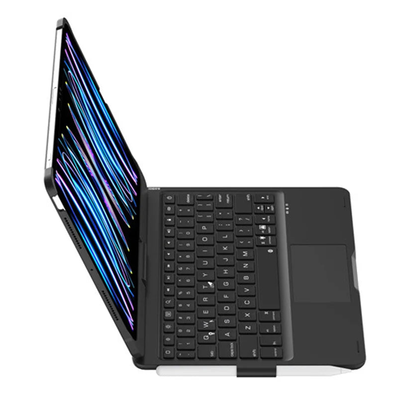 Bluetooth-compatible Touchpad Keyboard for iPad Pro 11 (2025) / (2024)//iPad Air 11 (2026) / (2025) / (2024) 360 Degree Rotation Wireless Keyboard with Backlit - Black - 6
