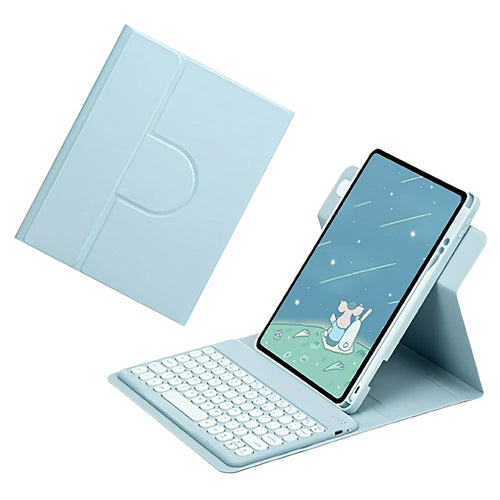 SK-2109 Bluetooth-compatible Keyboard for iPad Air 11 (2026) / (2025) / (2024) / iPad Air (2022) / (2020) 360 Degree Rotating Magnetic Detachable Case - Blue - 1
