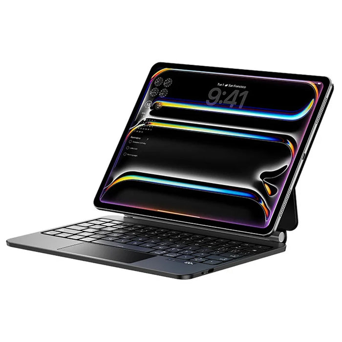 Bluetooth-compatible Keyboard for iPad Pro 11 (2022)/(2021)/(2020)/(2018) Magnetic Floating Keyboard Case - Black - 1