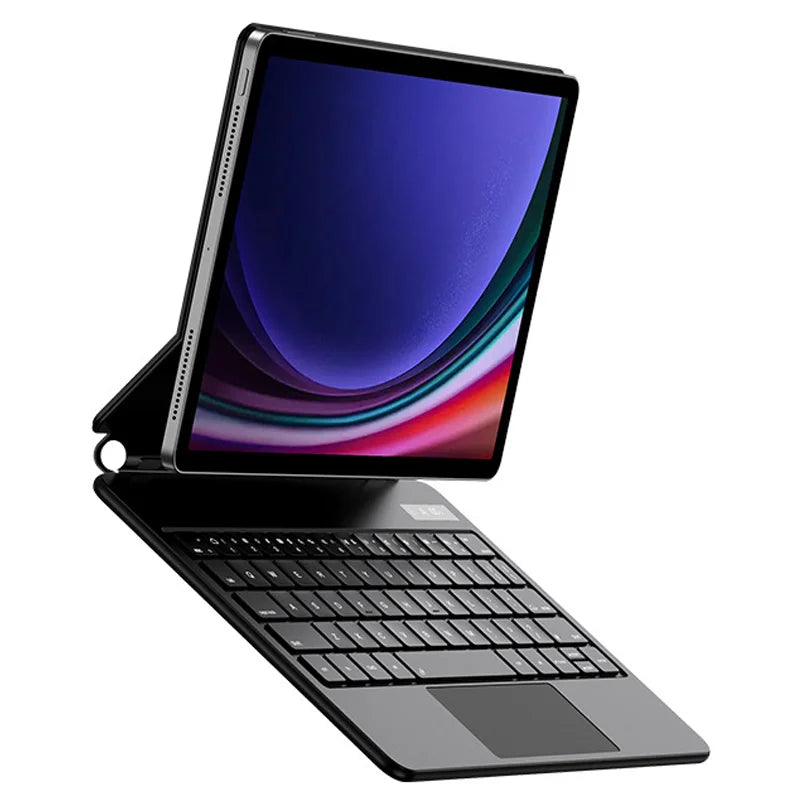Magnetic Floating Bluetooth-compatible Keyboard for Samsung Galaxy Tab S11/S10 FE/S9/S8/S7 Keyboard Case - Black - 1
