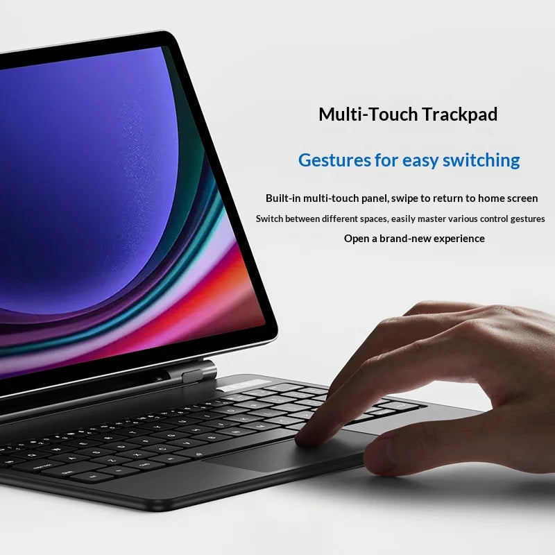 Magnetic Floating Bluetooth-compatible Keyboard for Samsung Galaxy Tab S11/S10 FE/S9/S8/S7 Keyboard Case - Black - 3