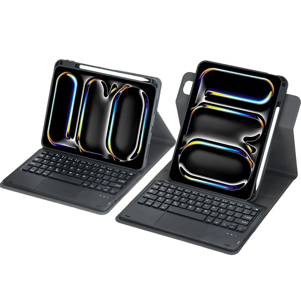 L13B-A For iPad Pro 11 (2025) / (2024) Rotating Keyboard Case Touchpad Protective Cover with Stand - Black - 5