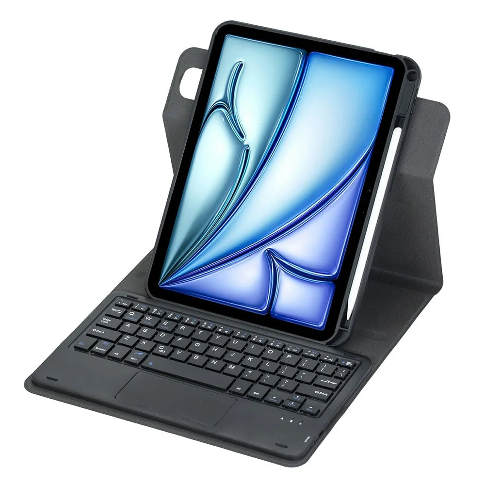 L11B-A Rotating Keyboard Case with Touchpad For iPad Air 11 (2026) / (2025) / (2024) / Air (2022) / (2020) / Pro 11 (2022) / (2021) / (2020) / (2018)  Protective Cover with Stand - Black - 3