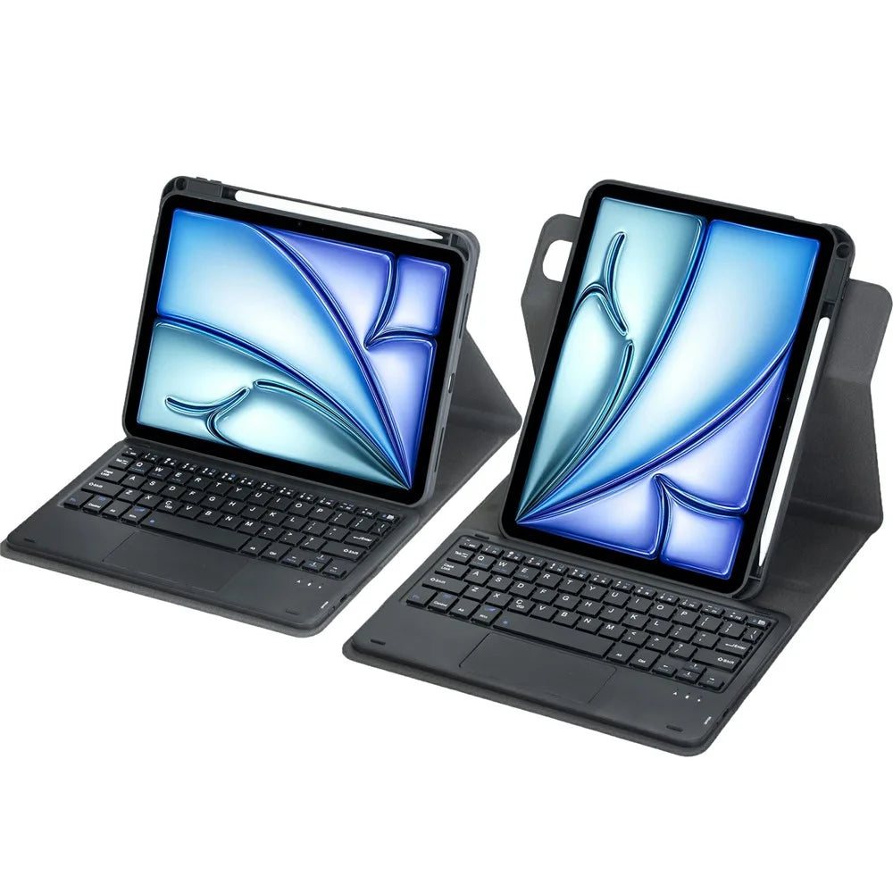 L11B-A Rotating Keyboard Case with Touchpad For iPad Air 11 (2026) / (2025) / (2024) / Air (2022) / (2020) / Pro 11 (2022) / (2021) / (2020) / (2018)  Protective Cover with Stand - Black - 5
