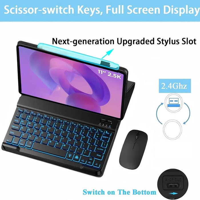 Bluetooth-compatible Keyboard for Lenovo Idea Tab / M11 / K11 (TB336FU / TB330FU) Detachable Keyboard Case with Mouse - 2