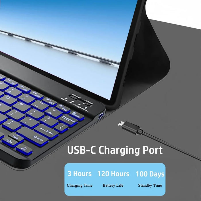 Bluetooth-compatible Keyboard for Lenovo Idea Tab / M11 / K11 (TB336FU / TB330FU) Detachable Keyboard Case with Mouse - 4