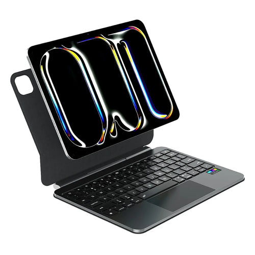 M7 Keyboard Case with Status Color Screen for iPad Air 11 (2026) / (2025) / (2024) / iPad Air (2022) / (2020) / iPad Pro 11 (2022) / (2021) / (2020) / (2018) - Black - 1