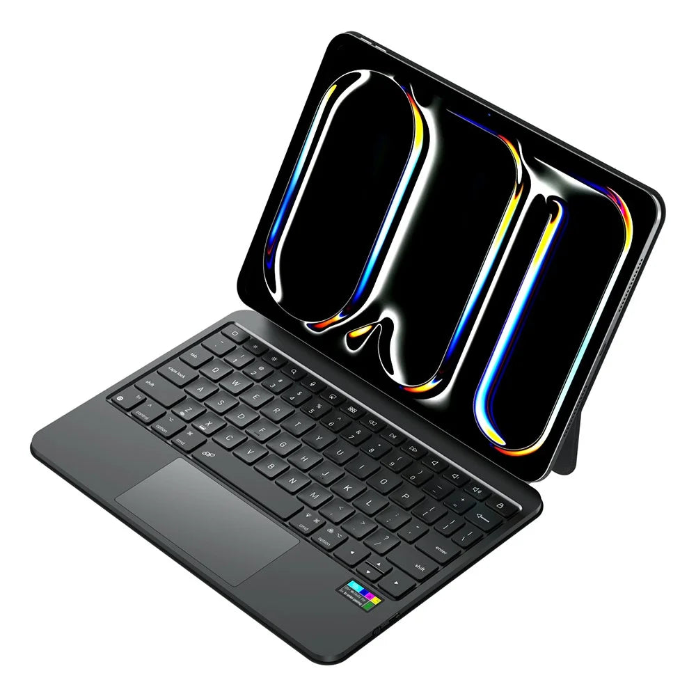 M7 Keyboard Case with Status Color Screen for iPad Air 11 (2026) / (2025) / (2024) / iPad Air (2022) / (2020) / iPad Pro 11 (2022) / (2021) / (2020) / (2018) - Black - 7