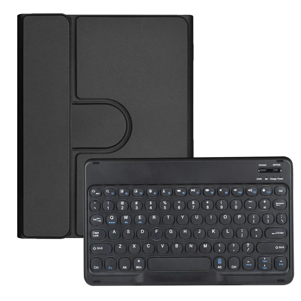 YL10B For iPad (2025)  /  iPad 10.9 (2022) 360 Degree Rotating Clear Acrylic Case Bluetooth-compatible Keyboard Cover - Black - 6
