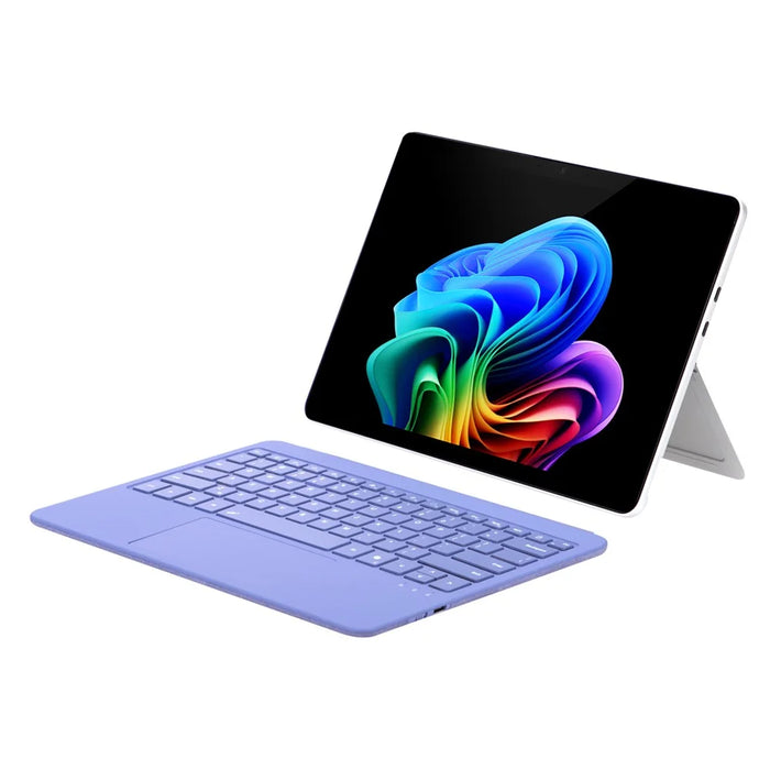 1088 For Microsoft Surface Pro 12inch Bluetooth-compatible Keyboard with Backlit Touchpad Keyboard - Purple - 2