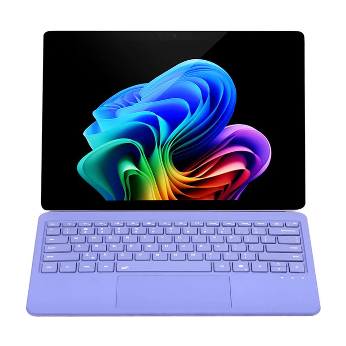 1088 For Microsoft Surface Pro 12inch Bluetooth-compatible Keyboard with Backlit Touchpad Keyboard - Purple - 3