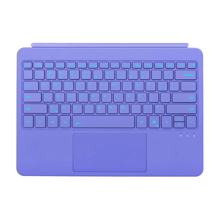 1088 For Microsoft Surface Pro 12inch Bluetooth-compatible Keyboard with Backlit Touchpad Keyboard - Purple - 7