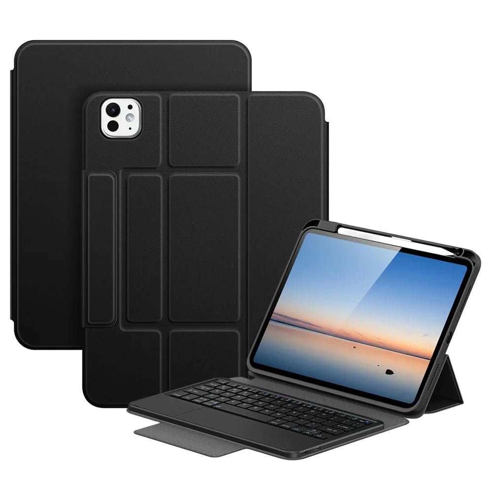 DUX DUCIS YK Series For iPad Pro 11 (2025) / (2024) Wireless Keyboard with Trackpad Detachable Bluetooth-compatible Keyboard Case - Black - 1