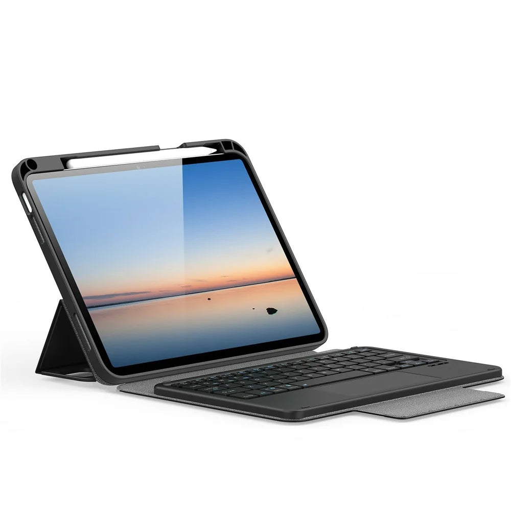 DUX DUCIS YK Series Wireless Keyboard Case for iPad Air 11 (2026) / (2025) / (2024) / Air (2022) / (2020) / iPad Pro 11 (2022) / (2021) / (2020) Detachable Trackpad Bluetooth-compatible Keyboard Cover - Black - 2