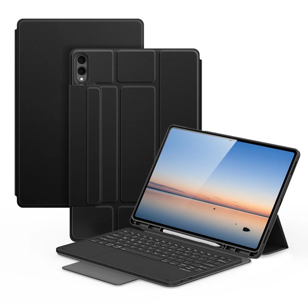 Dux Ducis for Samsung Galaxy Tab S12 Ultra / S11 Ultra DUX DUCIS YK Series Wireless Keyboard Case Detachable Trackpad Bluetooth-compatible Keyboard Cover - Black - 1