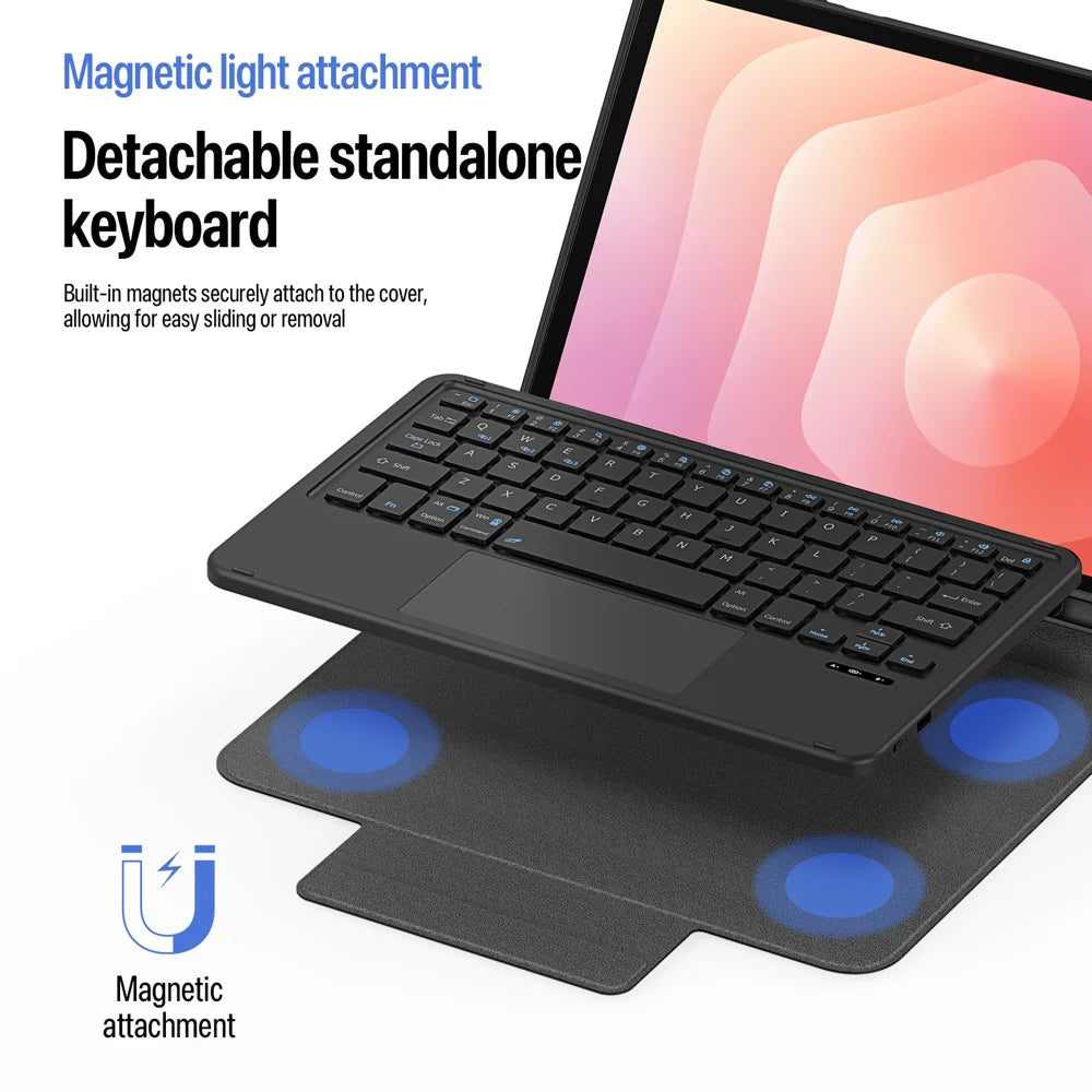 Dux Ducis for Samsung Galaxy Tab S11 DUX DUCIS YK Series Wireless Keyboard Case Detachable Trackpad Bluetooth-compatible Keyboard Cover - Black - 5
