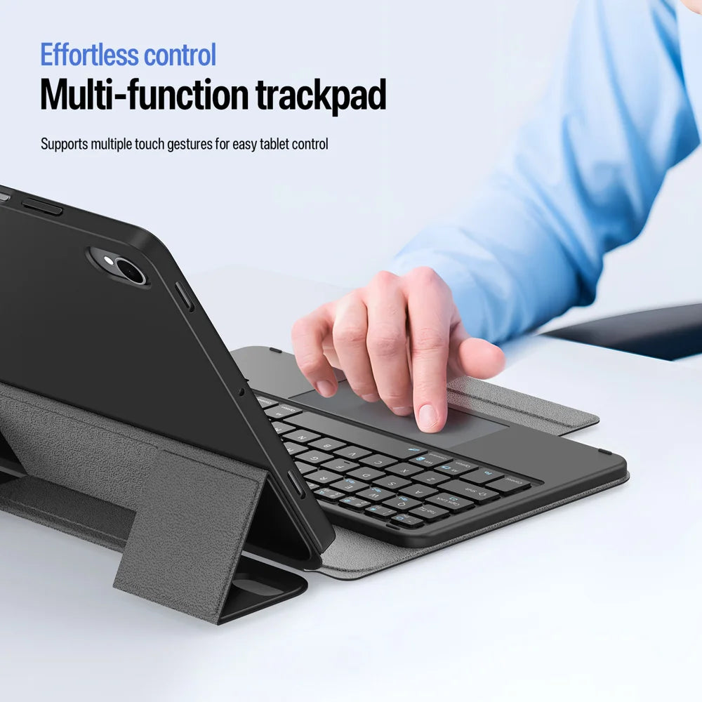 Dux Ducis for Samsung Galaxy Tab S11 DUX DUCIS YK Series Wireless Keyboard Case Detachable Trackpad Bluetooth-compatible Keyboard Cover - Black - 7