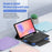Dux Ducis for Samsung Galaxy Tab S10 FE / Galaxy Tab S9 FE / Galaxy Tab S9 / Galaxy Tab S10 Lite DUX DUCIS YK Series Wireless Keyboard Case Detachable Trackpad Bluetooth-compatible Keyboard Cover - Black - 3