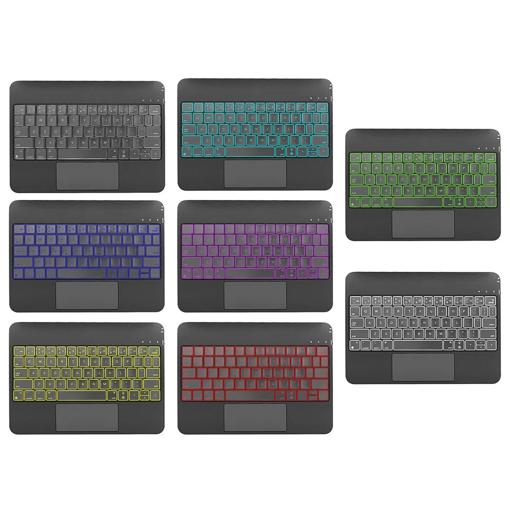 Y8 For iPad (2025) / iPad 10.9 (2022) Magnetic Floating Keyboard Case Detachable Bluetooth-compatible Keyboard with Trackpad and 7-Color Backlit - Black - 4
