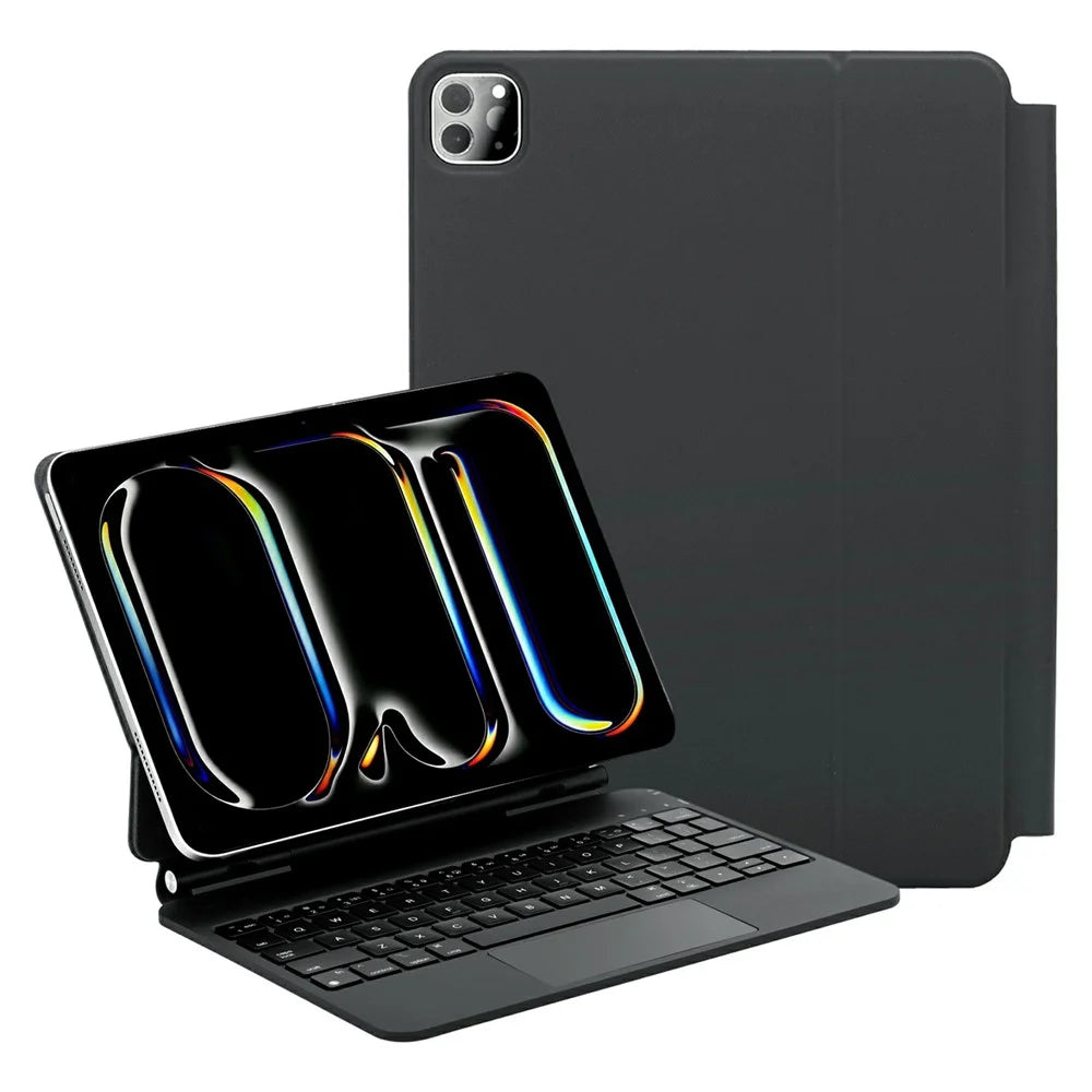 Y7 Keyboard Case for iPad Air 11 (2026) / (2025) / (2024) / iPad Air (2022) / (2020) / iPad Pro 11 (2022) / (2021) / (2020) / (2018) Bluetooth-compatible Backlit Keyboard - Black - 1