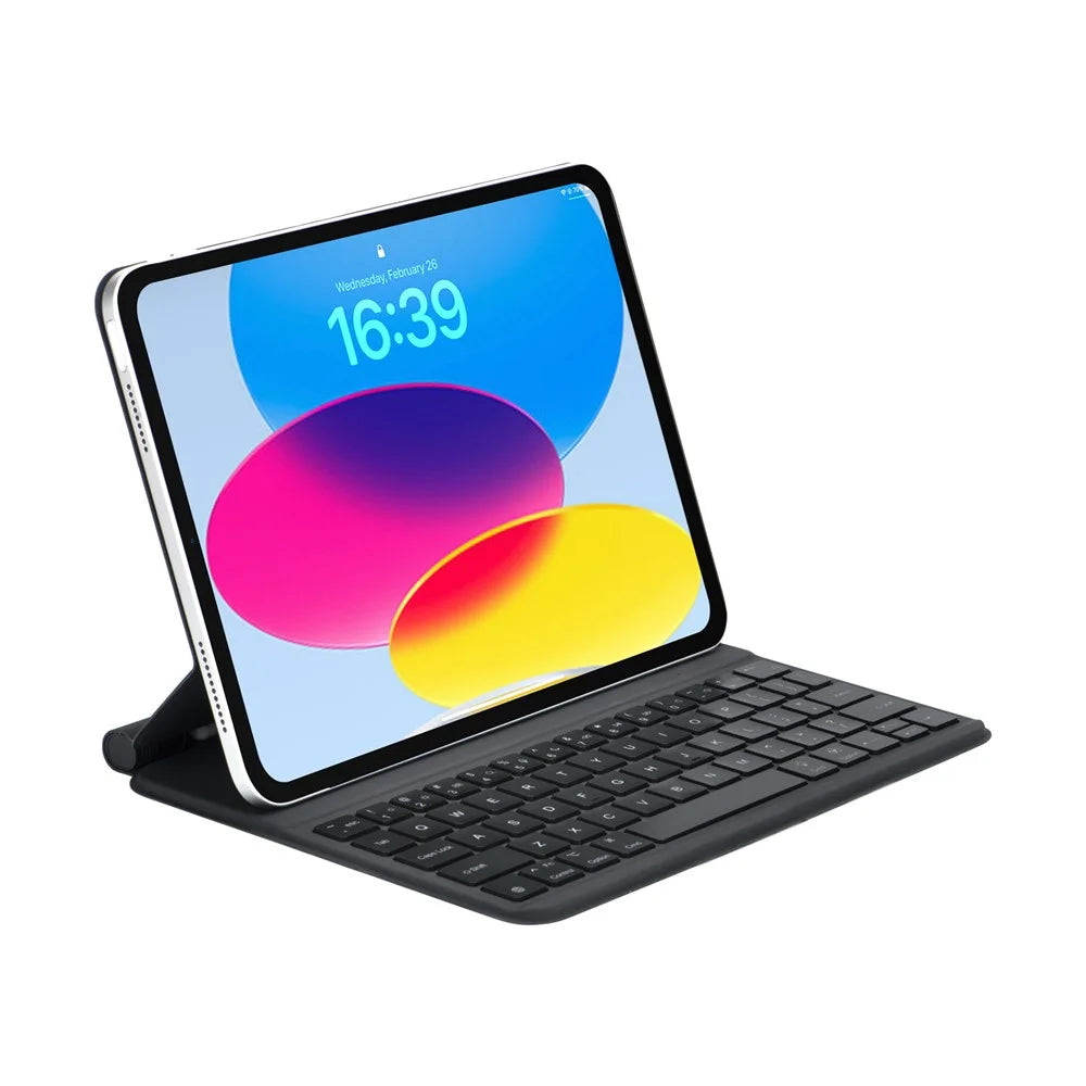 2038 For iPad (2025) / iPad 10.9 (2022) Keyboard Case with Smart Connector Detachable Keyboard Protective Cover with Backlit - Black - 3