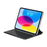 For iPad (2025) / iPad 10.9 (2022) Direct Contact Connection Keyboard + Magnetic Leather Tablet Case - Black - 2