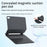 For iPad (2025) / iPad 10.9 (2022) Direct Contact Connection Keyboard + Magnetic Leather Tablet Case - Black - 7
