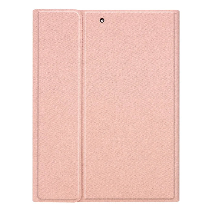 SK-1026 Wireless Touch Bluetooth-compatible Keyboard Case Multi-Angles Viewing Stand Protective Leather Shell Cover for iPad 10.2 (2021)/(2020)/(2019) - Rose Gold - 3