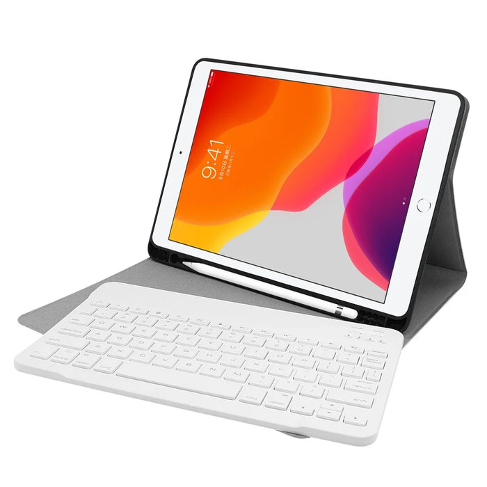 SK-1026 Wireless Touch Bluetooth-compatible Keyboard Case Multi-Angles Viewing Stand Protective Leather Shell Cover for iPad 10.2 (2021)/(2020)/(2019) - Rose Gold - 7