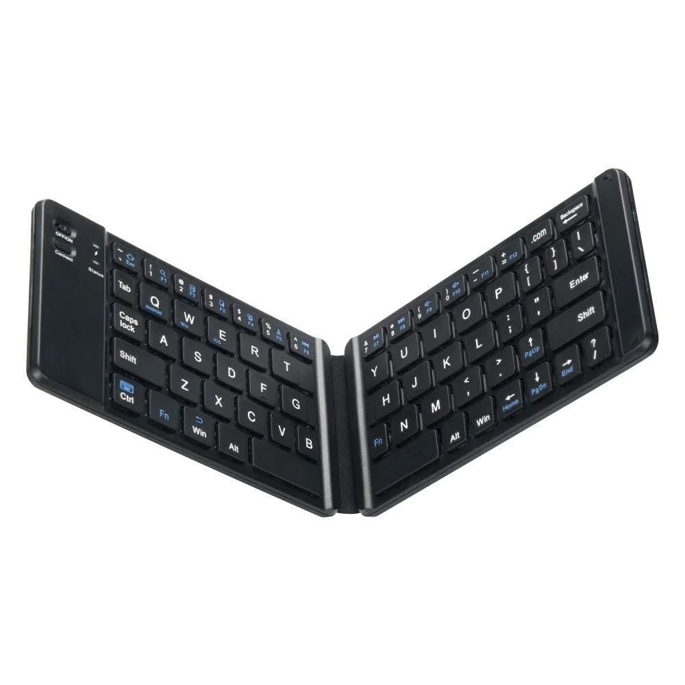 F68 Folding Bluetooth-compatible Keyboard 65 Keys Wireless Keypad for Computer/Tablet/Smartphones - 1